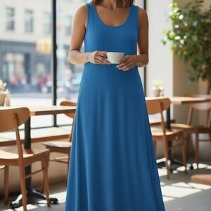 Eileen Fisher Vibrant Blue Maxi Dress